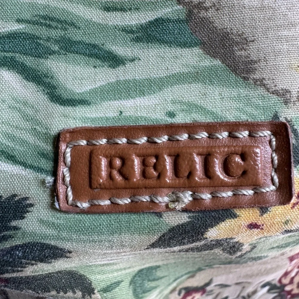 Relic Brand Wooden Handled cross body hawaiian style Handbag - Picture 4 of 11